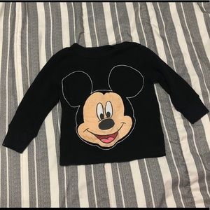 Black Disney Mickey Mouse T-Shirt Size 2T GC